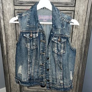 Used Denim Vest